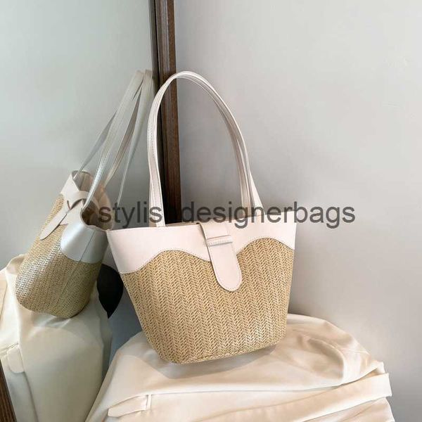 

shoulder bags grass woven tote bag women's large capacity mother and child bag 2023 summer new bag leisure women's bag shoulder ba
