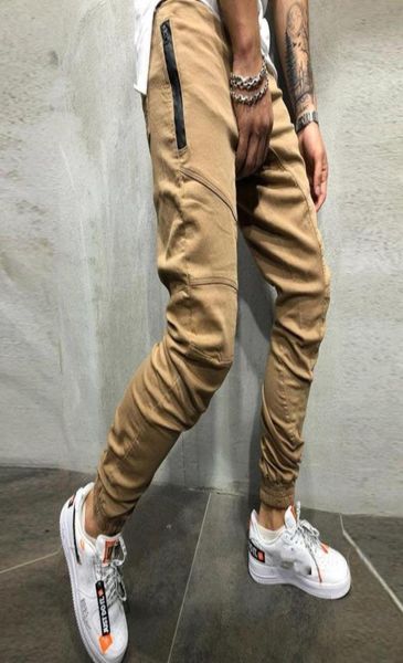 

marchwind pencil pants joggers sweatpants mens hip hop solid slim trousers autumn winter male casual fashion streetwear cotton tra4202028, Black