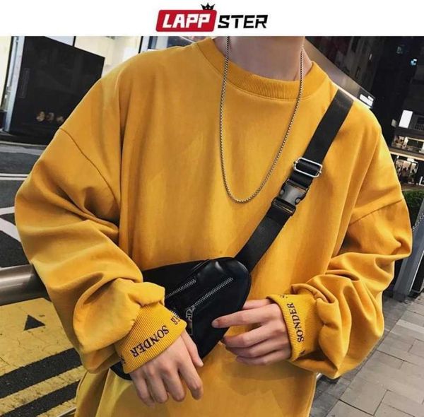

lappster men embroidery colorful korean fashions hoodies oversized autumn japanese streetwear sweatshirts harajuku hoodie t2008284483463, Black