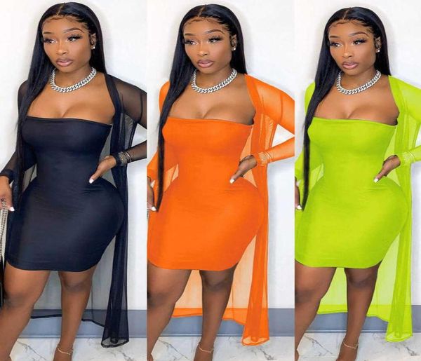 

casaul women two piece set jumpsuit and long coat solid color sheer mesh summer clothes for women tracksuit outfit x06123011247, White