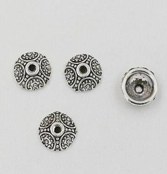 

500pcs antique silver zinc alloy crafted bead caps 10mm diy jewelry1106063