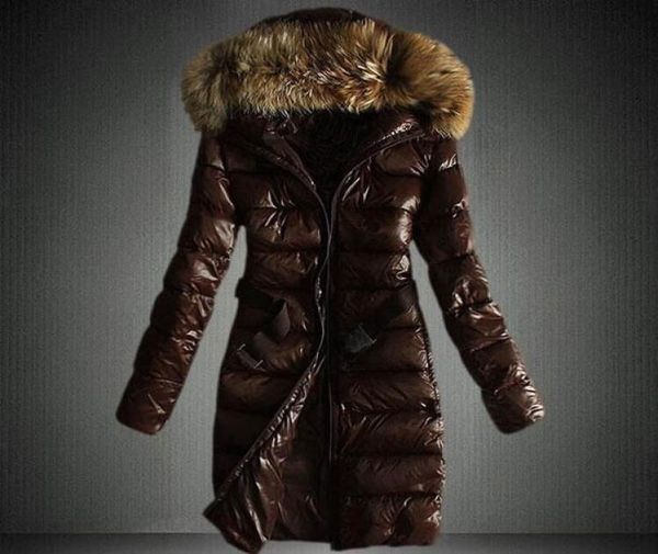 

fashion women down jacket womens slim female coats thicken fur parka long and short down coat clothing hooded down parkas1743112, Black