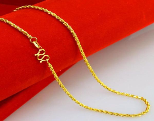 

2mm yellow chain bridal necklace 24k gold plated necklace for 2016 women jewelry suitable for any pendant24422289546051, Silver