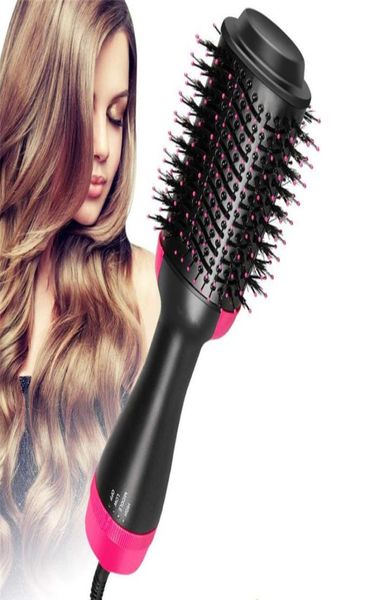

1000w hair dryer air brush styler and volumizer hair straightener curler comb roller one step electric ion blow dryer brush4081023