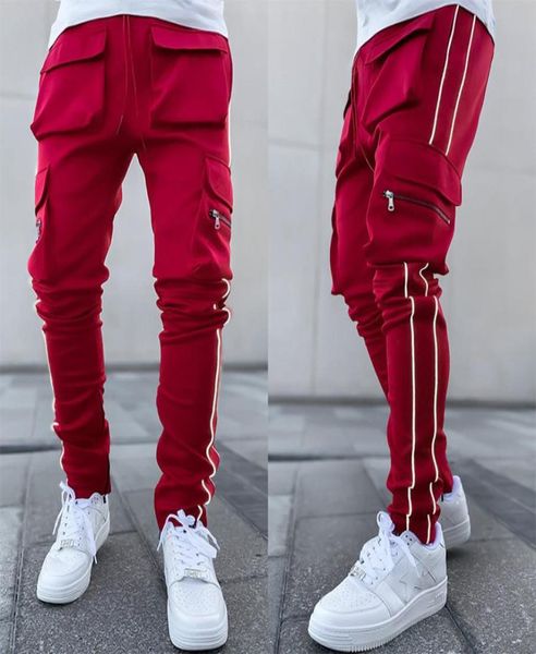 

men casual pants active sports joggers fashion streetwear hip hop breathable sweatpants with pocket5236458, Black