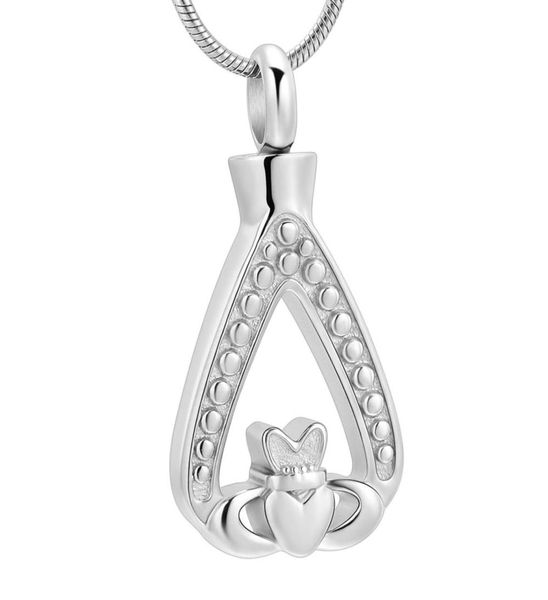

zzl065 fashion new cremation jewelry hollow teardrop design hold mini heart loss of love pet human ashes holder keepsake urns7605926, Silver