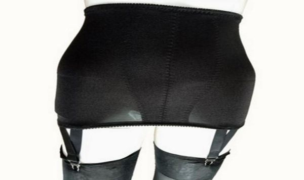 

women high waisted straight skirt with 4metal buckles straps mesh lingerie suspender elastic garter belt sxxl black white n6973946