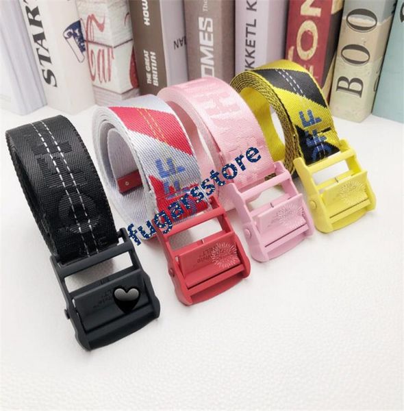 

allmatch correct version off beit white canvas belt all black pure pink red ow5676431