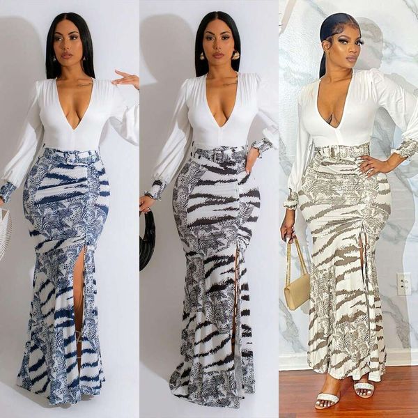

summer womens dress skinny straps print long sleeve, Black;gray
