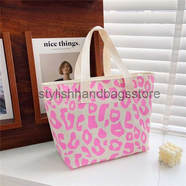 

shoulder pink leopard pattern large capacity canvas one handbag women's bucket 2023 new casual tote bagstylishhandbagsstorestylishhandb