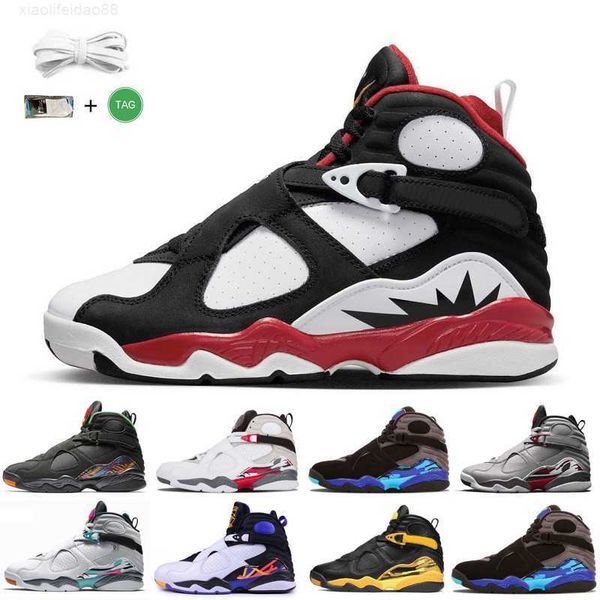 

men basketball shoes jumpman 8 8s 3m reflective aqua paprika raid south beach taxi three peat countdown pack mens outdoor trainers sports sn, Black