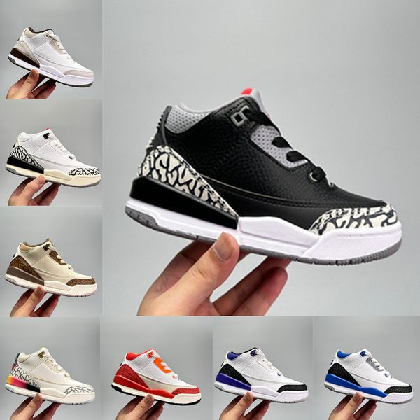 

kids basketball shoes gym red jumpman toddler sneaker children boy girl white boy girl kid white pink gray suede toddlers size 24-35, Black