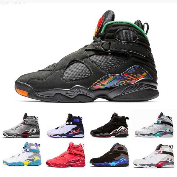 

new arrival raid 8 vii 8s men basketball shoes threem reflective three peat aqua chrome countdown pack captain outdoor sports sneakers, Black