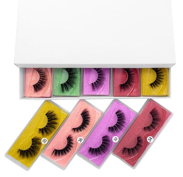 

whole 3d faux mink lashes false eyelashes handmade wispy lash natural long makeup tools eye extension8614104