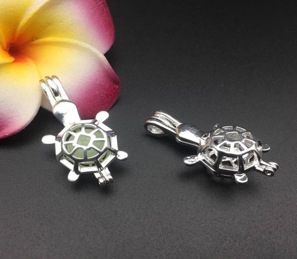 

pearl cage necklace pendant essential oil diffuser sea turtle provides silverplated 10pc plus your own pearl makes it more att9854535, Silver