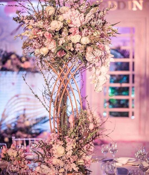 

flower vase floor vases column stand metal road lead wedding centerpiece geometric pot table rack for home event decor6627693