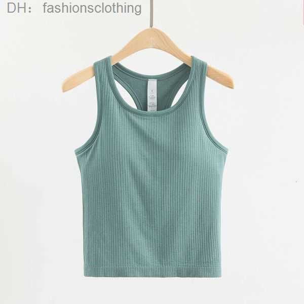 

racerback yoga tank lulus women fiess sleeveless summer sports vest breathable cami shirts slim ribbed running gym crop built in bra 4 lulu, Black