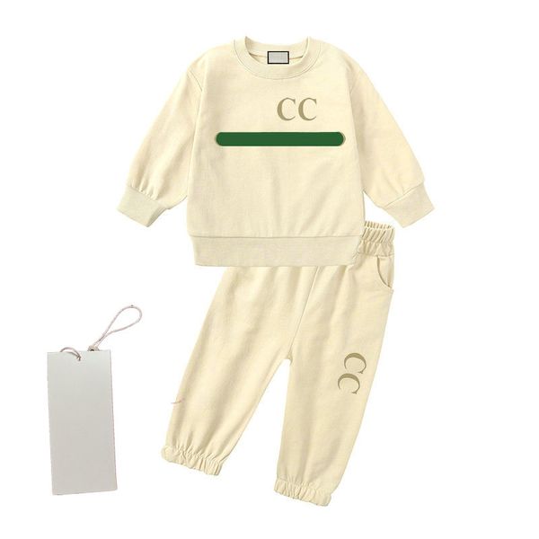 

4 styles in stock children clothing toddler brand sets autumn sports suit fashion boys girls sweatshirts pants outfit suit kids tracksuit fo, White