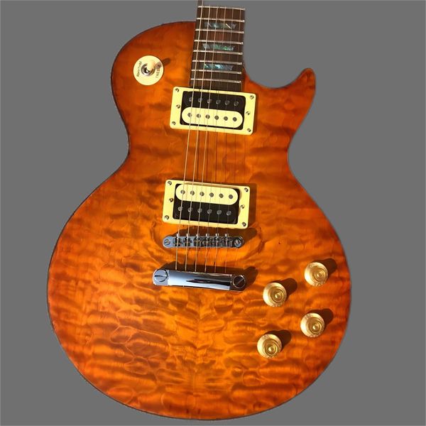 

custom shop, quilted maple lp standard electric guitars, silver hardware, rose wood fingerboard guitars,