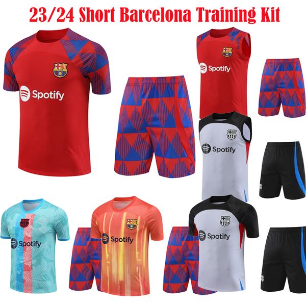 

2023 2024 barcelona tracksuit soccer jerseys barca set training suit 23 24 barcelona men short sleeves suit tracksuits, Black