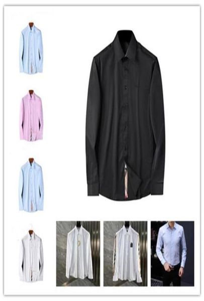 

2021 designer mens longsleeved shirt fashion embroidery letters business classic shirts skateboard casual men s tshirts mxx4665587, White;black