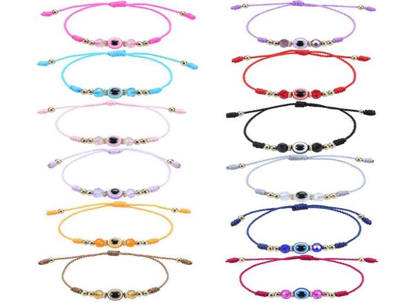 

devil evil blue eye bracelet colorful handmade crystal bead braided rope bracelet friendship jewelry8363353, Golden;silver
