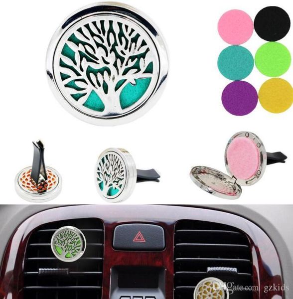 

30mm diffuser tree of life 316 stainless steel pendant car aroma locket essential car diffuser oil lockets4942963, Red;brown
