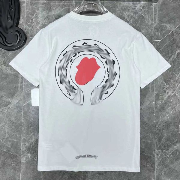 

fashion men's luxury t shirt brand ch t-shirts designers men women tees horseshoe sanskrit cross print classics cotton t-shirt casual, White;black