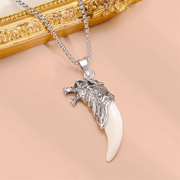 

designer titanium steel necklace, women's trend, men's hip hop style pendant, small and popular jewelry design sense, popular and, Silver