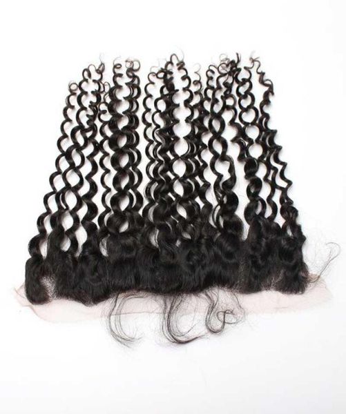 

mongolian deep curl 132quot lace frontal closure human hair deep curly lace frontal closure with baby hair1643022, Black;brown