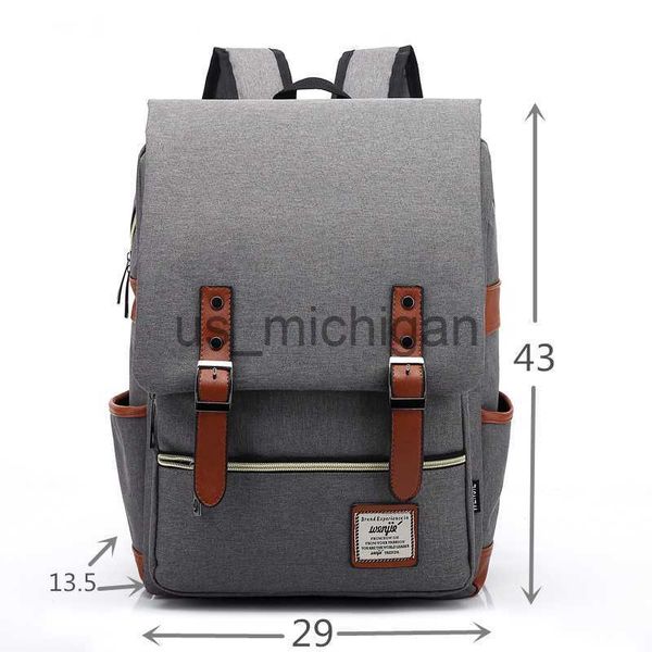 

backpack vintage 16 inch lapbackpack women canvas bags men canvas travel leisure backpacks retro casual bag school bags for teenagers j0806