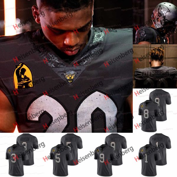 

nacc pitt panthers 2021-22 anthracite steel city nick patti kenny pickett davis beville joey yellen donald phil campbell iii royal james mcc, Black