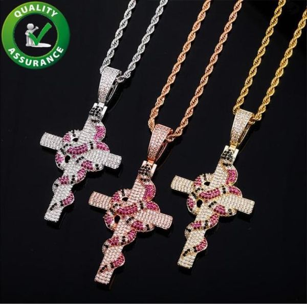 

mens jewelry iced out pendant luxury designer necklace statement cross hip hop bling diamond rapper chain hiphop men accessories gold4319169, Silver