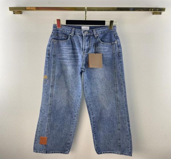 

milan runway jeans 2022 new autumn winter fashion designer pants brand same style luxury women039s pants 0818196140297, Blue