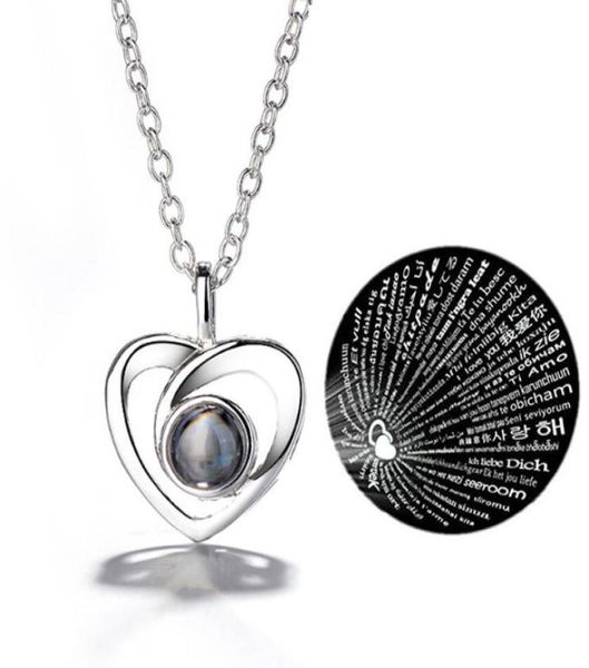

i love you in 100 languages pendant necklace memorial day valentine039s day gift 20201940682, Silver