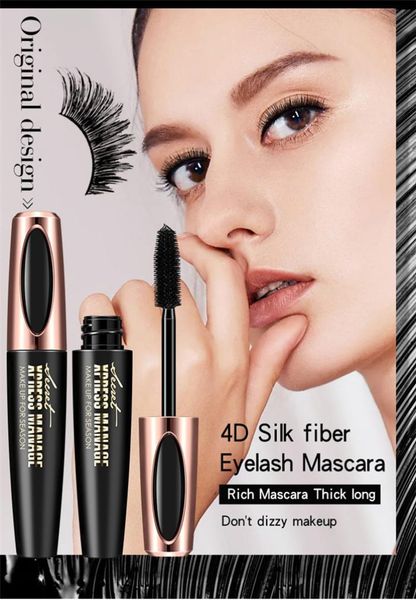 

macfee long curling mascara makeup eyelash black waterproof fiber mascara eye lashes makeup 4d silk fiber lash mascara3008470