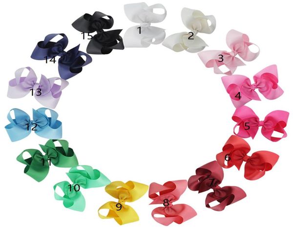

8inch screw baby girl bow hairpin plus bubble bow hair clip bowtie hairpin boutique kids colorful barrettes bh047634520, Slivery;white