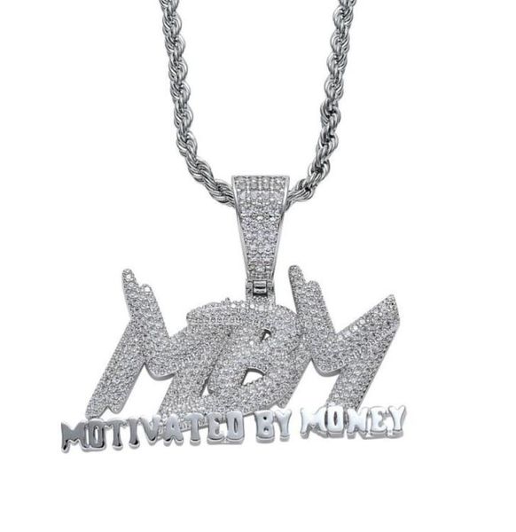 

chains new micro inlaid zircon mbm pendant motoritedbymoney two color electroplated copper zircon necklace gold plated jewelry set6220125, Silver