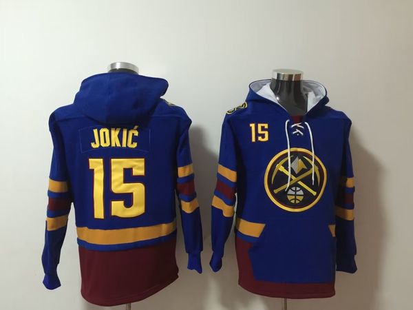 

nugget jokic denvers jamal murray old time basketball jerseys hoodie pullover sports sweatshirts winter jacket blue size s-xxl, Black;red