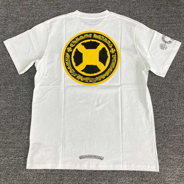 

luxury men's classics t shirts brand ch t-shirts designers men women tees fashion horseshoe sanskrit cross print cotton tshirts casual, White;black