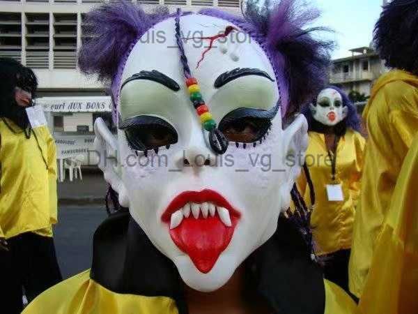 

halloween party horror evil demon latex mask cosplay costume props scary funny jester masks t230806