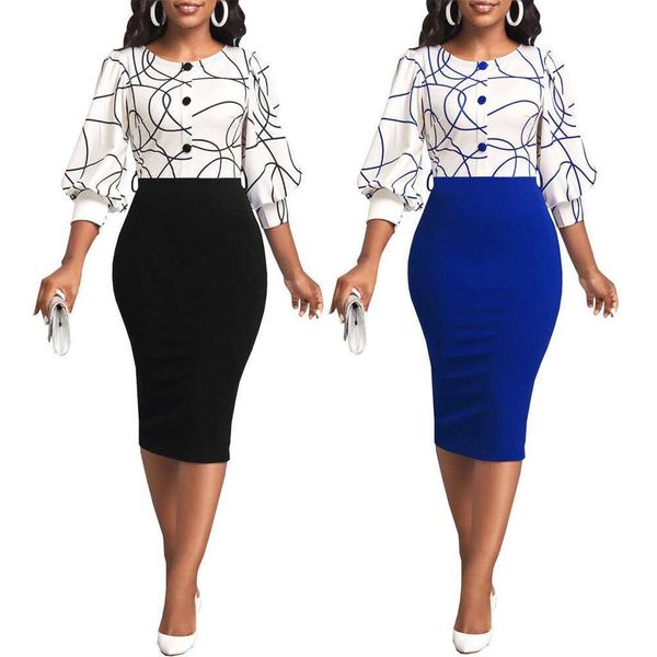 

item title fashionable pure color three quarter sleeve white collar womens dress, Black;gray