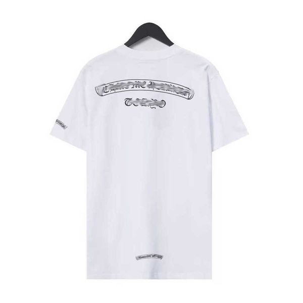 

men's fashion luxury t shirt brand ch t-shirts designers men women tees horseshoe sanskrit cross print classics cotton t-shirt casual, White;black