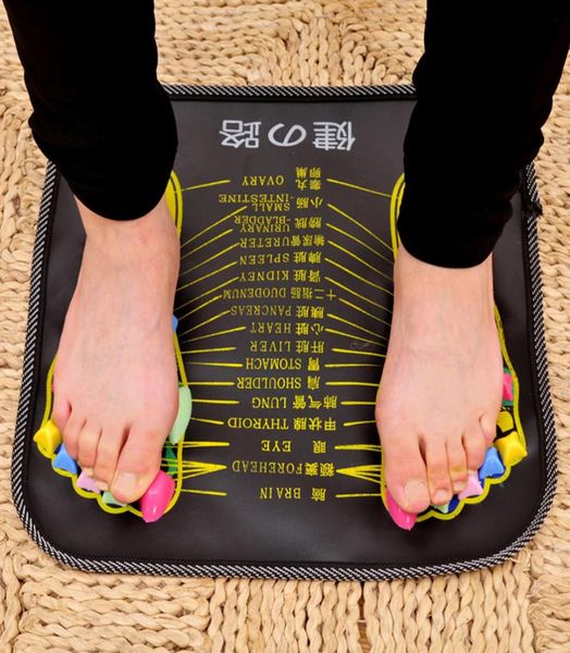 

1pc acupuncture cobblestone foot reflexology massage pad walk stone square foot massager cushion for relax body pain health care c1114176