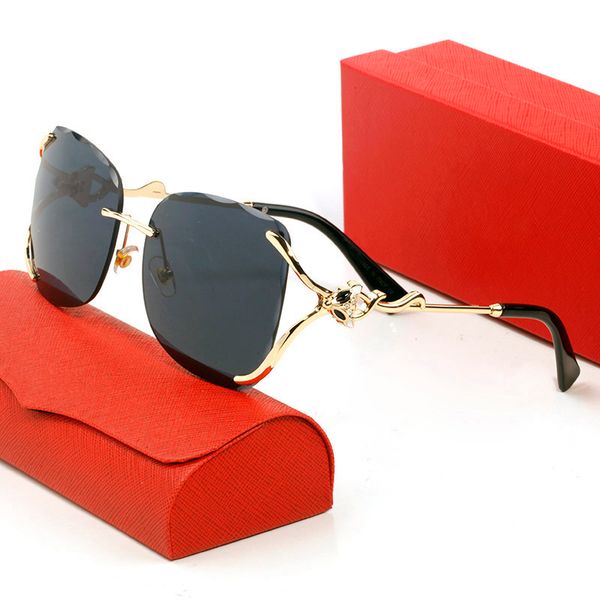 

fashion fox woman sunglasses sunshade glasses c decor composite plank metal rimless optical frame classic oversized square gold luxury eyegl, White;black