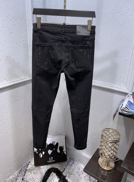 

2019ss summer french solid classic style jeans slim fit motorcycle biker denim men039s fashion designer hop mens jeans qual6092365, Blue