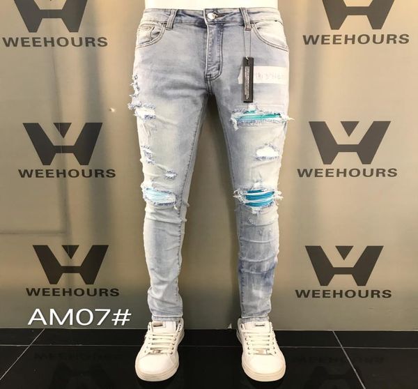 

men039s and women039s casual hiphop jeans currently on designer luxury pants am07083474689, Blue