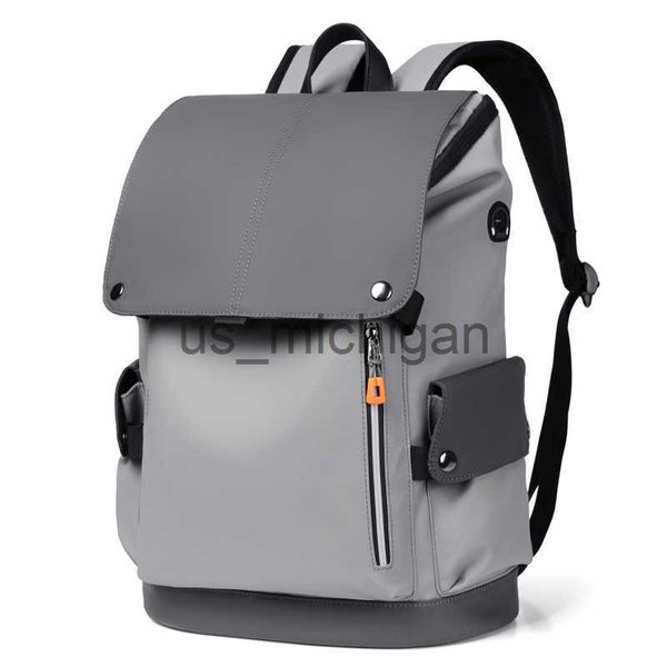 

backpack pu leather waterproof men's lapbackpack large computer backpack for business urban man backpack usb charging j230806