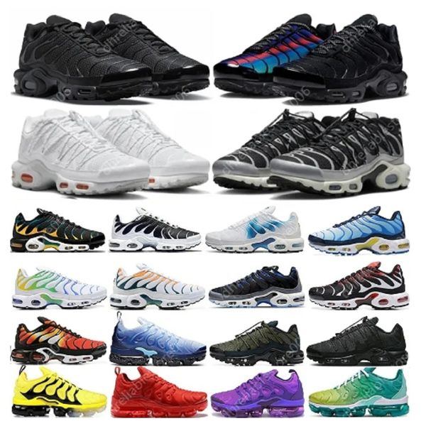 

2023 tn plus tns terrascape running shoes men women toggle lacing olive triple black reflective gold clean white university ice blue hyper j