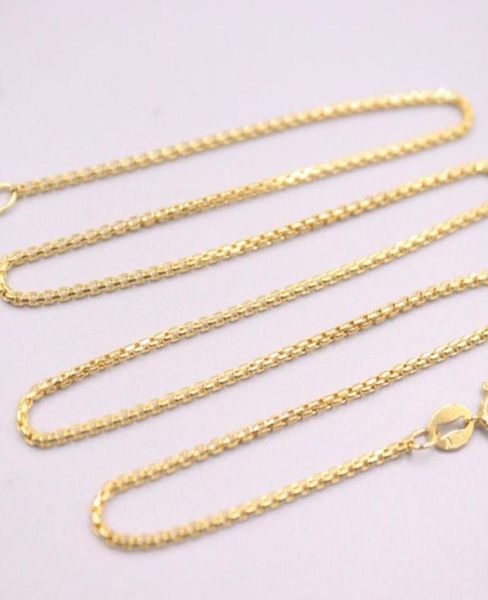 

chains fine pure au 750 18kt yellow gold chain 11mmw women square box link necklace 165inch 222gchains2826156, Silver